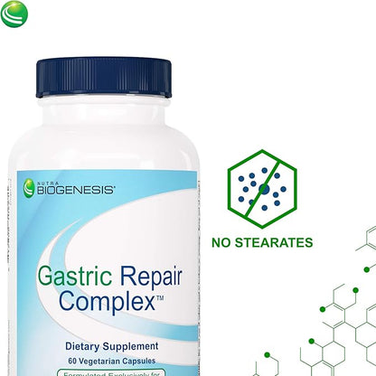 Nutra Biogenesis Gastric Support Complex - DGL Licorice Supplement, Deglycyrrhizinated Licorice Root Extract for Maximum Absorption, Digestion Support with Mastic Gum, Aloe & Bismuth - 60 Capsules