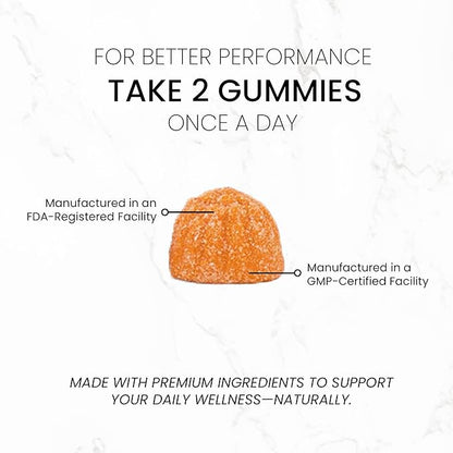 Turmeric and Ginger Gummies Supplement, Organic Turmeric Curcumin,95% Curcuminoids 5% Gingerols Root, Joint Health & Inflammation Support with Black Pepper Extract, Peach Flavor, USA Made -60 Count