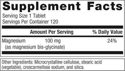 Metagenics Magnesium Glycinate - Highly Absorbable - Support for Sleep, Stress Relief, Muscle, Bone, Heart & Nerve Health - Gluten-Free - Non-GMO - Vegetarian - 120 Tablets