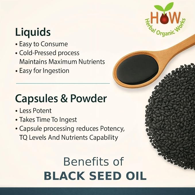 Ethiopian Black Seed Oil 16oz – Extra Strength 3x Thymoquinone – 100% Pure Cold-Pressed Nigella Sativa – Immune, Joint, Hair and Skin Support
