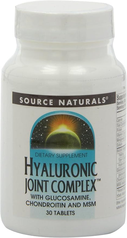 Source Naturals Hyaluronic Joint Complex with Glucosamine, Chondroitin & MSM - 30 Tablets