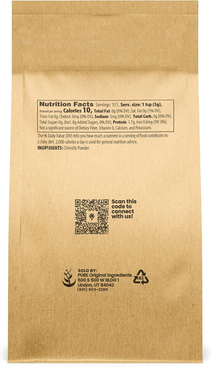 PURE ORIGINAL INGREDIENTS Chlorella Powder (16 Ounce)