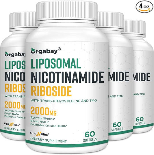 Liposomal Nicotinamide Riboside 2000 MG with TMG and Pterostilbene, Boosting NAD+, Support Healthy Aging, 240 Count