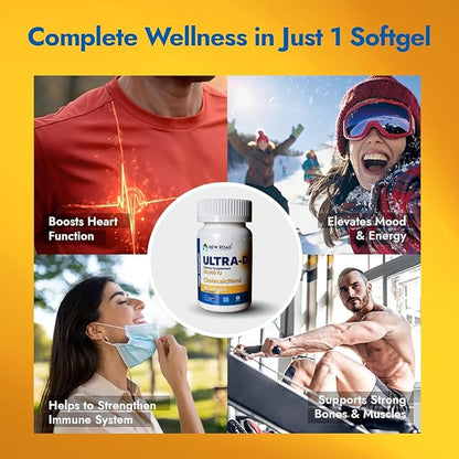 New Road Health Supply - Vitamin D 50000 IU, Once Weekly Dose, Easy to Swallow Vitamin D Softgel for Bones, Teeth, and Immune Support, Gluten Free, 50 Count