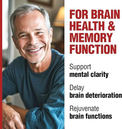 LABO Nutrition NeuroREGAIN - Scallop-derived PLASMALOGEN for Brain Deterioration, Memory, Alertness, Learning, Concentration and Other Cognitive Functions – Suitable for Seniors, Adult Men & Women
