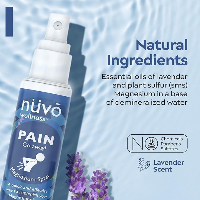 Magnesium Oil Spray with MSM - Spray it Away with Magnesium - Fast Acting Transdermal Formula to Relax Muscles - Lightly Scented with Lavender - 2 Pack - Product of Canada (100 ml (Pack of 2))