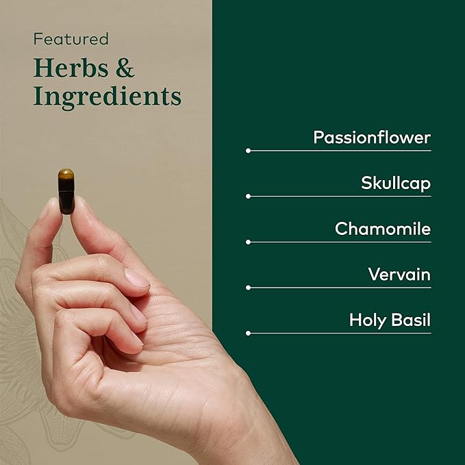 Gaia Herbs Pro Calm Restore - Nervous System Support Supplement* - Calm Support Supplement* with Skullcap Chamomile Holy Basil & Lavender - 60 Liquid Phyto-Caps (20 Servings)