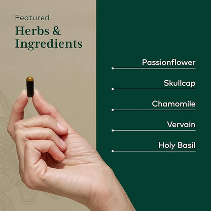 Gaia Herbs Pro Calm Restore - Nervous System Support Supplement* - Calm Support Supplement* with Skullcap Chamomile Holy Basil & Lavender - 60 Liquid Phyto-Caps (20 Servings)