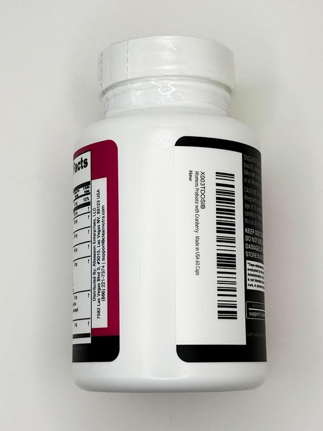 Clean Nutraceuticals Vaginal Probiotics for Women with Cranberry, D-Mannose, Prebiotics, pH Balance Support, Feminine Health, Urinary Tract Cleanse – Capsule Alternative to Gummies – 60 Count