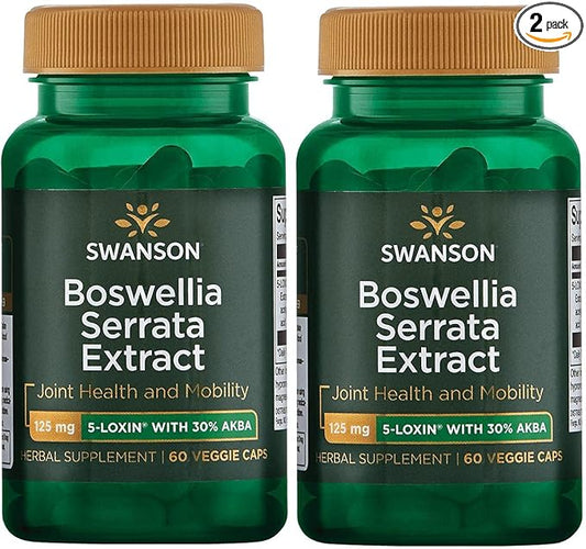 Swanson Boswellia Serrata Extract 125 mg 60 Veg Caps (2 Pack)