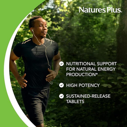 Natures Plus Vitamin B12 (Methylcobalamin), Sustained Release - 2000 mcg, 60 Vegetarian Tablets - High Potency Red Blood Cell Support - Natural Energy Booster - Gluten-Free - 60 Servings