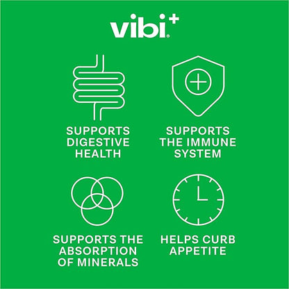 Vibi+ Strawberry Kiwi Prebiotic Water - Digestive Health Support - Sugar Free High Fiber Flavored Drink - Keto, Vegan, Healthy, Low Carb - 16.9 fl oz - Pack of 12