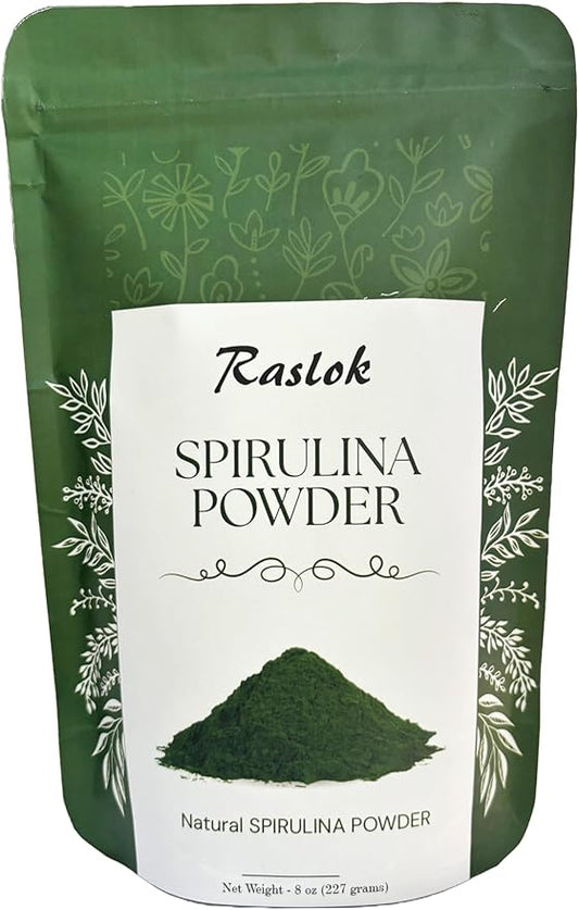 Pure Spirulina Powder | Immune Support and Antioxidants | No Filler & Non-GMO, Rich in Vegan Protein (8 Oz)