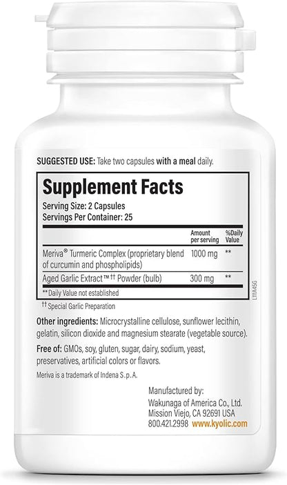 Kyolic Aged Garlic Extract Formula 111, Healthy Inflammation Response, 50 Capsules (Packaging May Vary)
