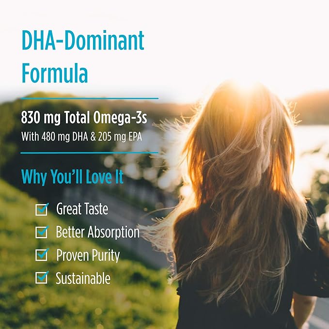Nordic Naturals DHA, Strawberry - 180 Soft Gels - 830 mg Omega-3 - High-Intensity DHA Formula for Brain & Nervous System Support - Non-GMO - 90 Servings