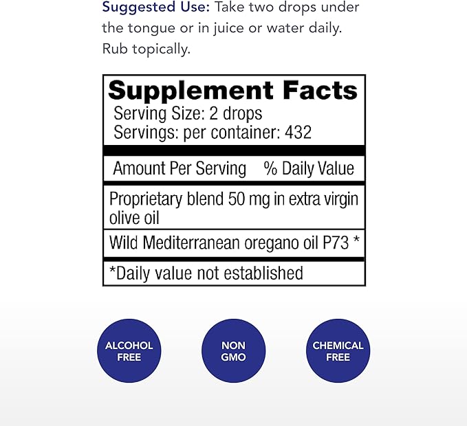 Physician's Strength OregaWild - 30 mL - 100% Wild Oregano Oil - 432 Servings