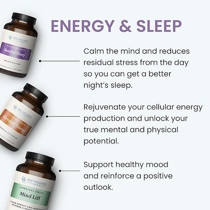 The Wellness Company Mind Lift | 60 Capsules (1 Month Supply) | Supports Healthy Mood with Lithium, Ashwagandha, DHA, and GABA | Non-GMO, Gluten-Free | Stress Management and Cognitive Support
