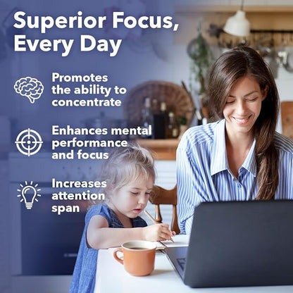 LifeSeasons - Focus-R - Concentration Support Supplement - All Ages - Enhances Mental Performance & Focus - Increases Attention Span - L-Theanine, Kava Kava, Bacopa, Vitamin B & More - (60 Capsules)