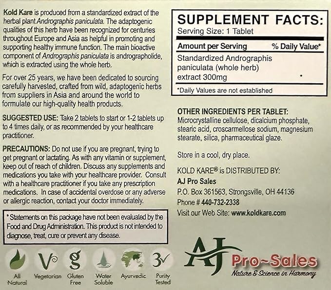 Daily Immune Health Function, 40 Count - Effective Against Cold, Sinus, Allergy Symptoms | Non-Habit Forming | No Side Effects