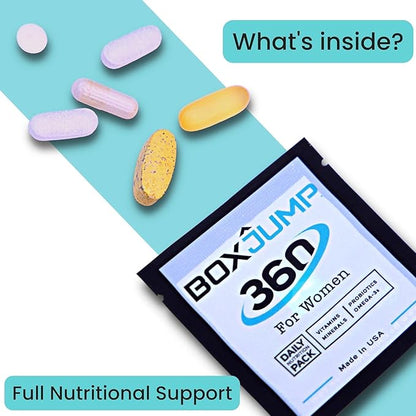 Women’s Daily Multivitamin Packs with Essential Vitamins and Minerals – Includes Vitamin D, C, E, A, B12 for Energy, Endurance, Immune Support, Bone and Skin Health – Complete 30-Day Supply