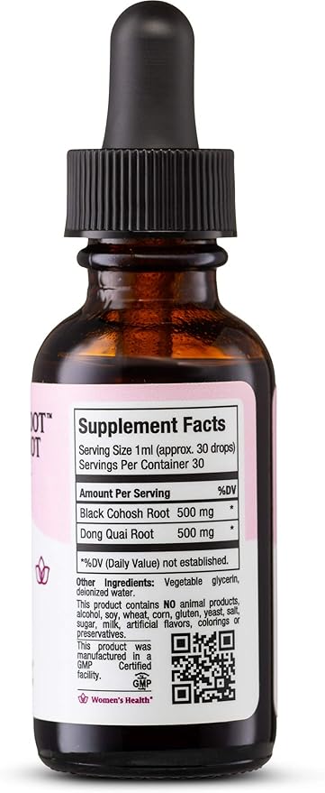 Maxi Health Black Cohosh Root and Dong Quai Root Extract - Women's Formula, 1 Fl Oz Bottle - Kosher