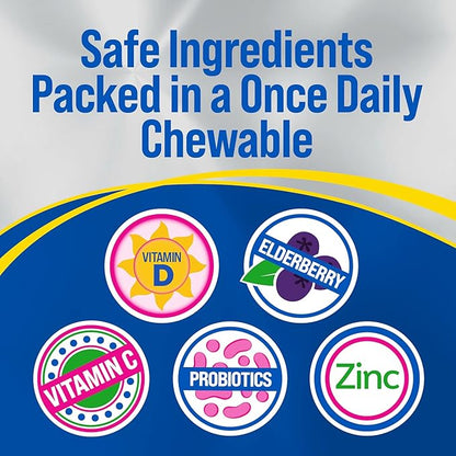 Culturelle Immune Defense Probiotic with Vitamin C, Vitamin D and Zinc + Elderberry & Daily Probiotic for Kids + Veggie Fiber Gummies (Ages 3+)
