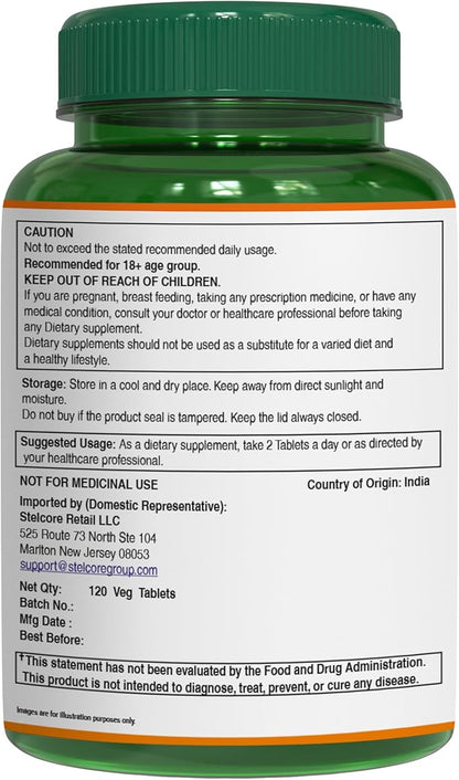 Pure Nutrition Organic Triphala Tablet - 1200mg | 120 Count | USDA Organic | Powerful Blend of Amlaki + Haritaki + Bibhitaki to Support Healthy Digestion | Non-GMO | Gluten-Free