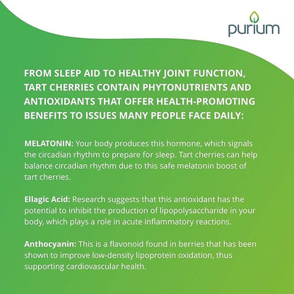 Purium Apothe Cherry - 16 oz - Tart Cherry Supplement, Contains Natural Melatonin, Supports Restful Sleep, Healthy Joint Function & Uric Acid Metabolism - 32 Servings