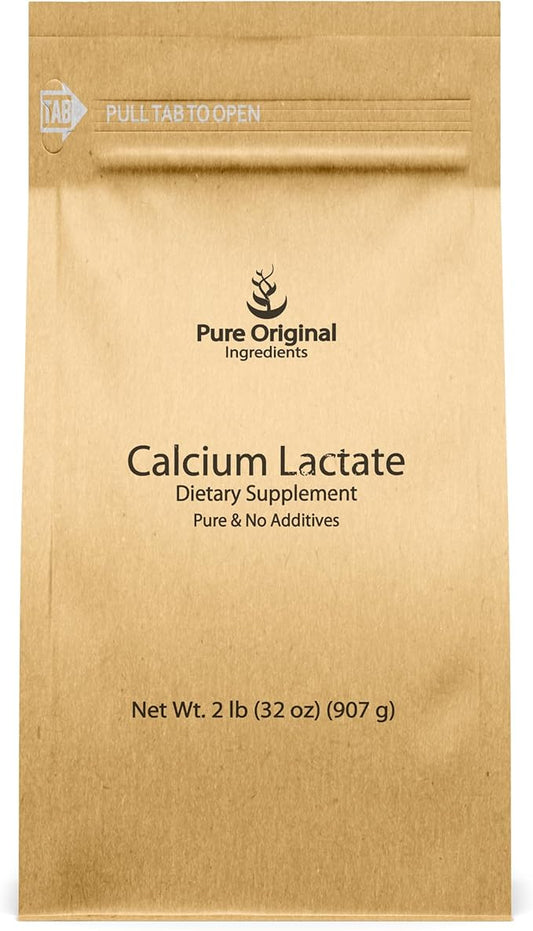 Pure Original Ingredients Calcium Lactate (2 lb) Calcium Supplement, Electrolyte