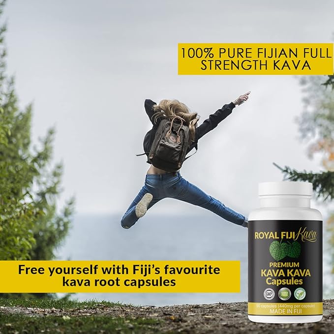 Pure Noble Kava Capsules Highest Grade Fijian Kava Kava Extract 1760mg Servings 100% Organic for Relaxation & Mood Support
