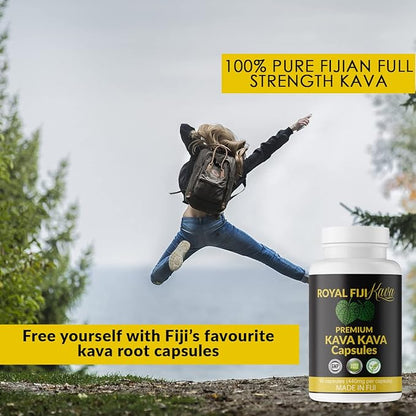 Pure Noble Kava Capsules Highest Grade Fijian Kava Kava Extract 1760mg Servings 100% Organic for Relaxation & Mood Support