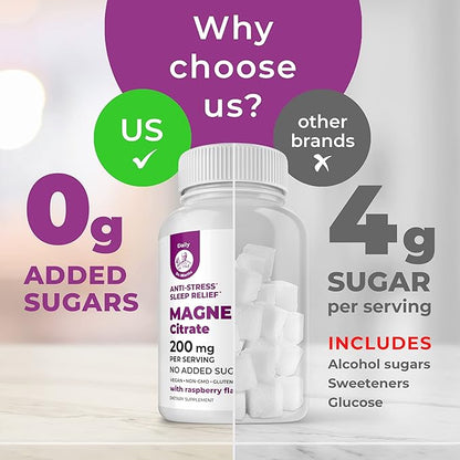 Elderberry Gummies for Kids and Magnesium 200 mg Gummies Sugar-Free - Healthy Immune System Booster and Health Support with Elderberries Extract with Magnesium Calm Chews for Kids & Adults Sugar-Free