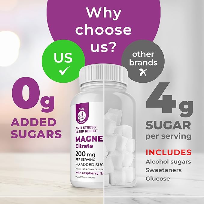 Elderberry Gummies for Kids and Magnesium 200 mg Gummies Sugar-Free - Healthy Immune System Booster and Health Support with Elderberries Extract with Magnesium Calm Chews for Kids & Adults Sugar-Free