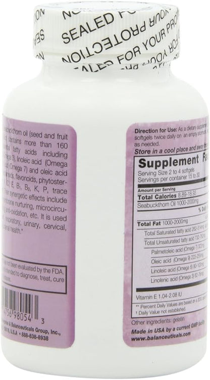 Seabuckthorn Oil, 120 Softgels, 500mg each