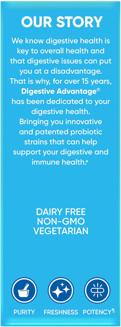 Digestive Advantage Lactose Defense Capsules (96 Count In A Box), Helps Breaks Down Lactose and Defend Against Digestive Upset, Supports Digestive and Immune Health, CFUs