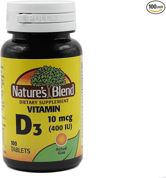 Nature's Blend Vitamin D 400 IU 100 Tablets