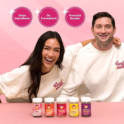 Super Cute Gummies - Mushroom Supplement for Teens - Healthy Hair, Skin, and Nails for Teenage Boys & Girls - Biotin, Chaga, Collagen Peptides, Keratin, Vitamin C, Bamboo Extract (30 Mushroom Gummies)
