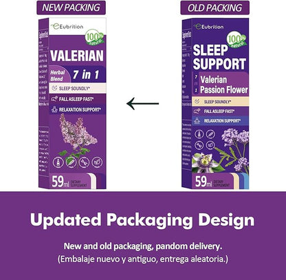 Valerian Root Sleep Support Drops, Passion Flower, Chamomile, Lavender, Soursop Leaves, & Hibiscus Herb Extract Supplement Tincture for Sleep Soundly & Deeply. Perfect with Sleep Sounds. 2oz