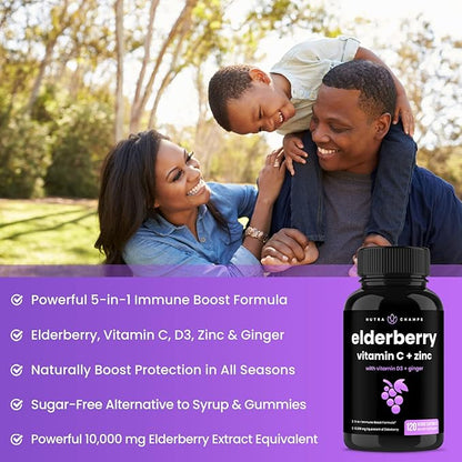 NutraChamps Elderberry Capsules and Gummies Bundle
