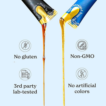 Better Alt Ashwagandha & Classic Shilajit Honey Sticks | KSM-66 Ashwagandha, Pure Himalayan Shilajit with Organic Multiflora Honey & Saffron | 60 Sticks |Energy & Immune Support Supplement (Classic + Ashwagandha)
