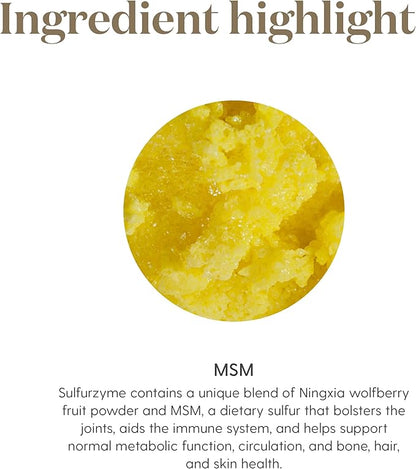 Young Living Sulfurzyme, 300 Capsules, Supports Joint Health, Promotes Healthy Skin and Hair, Aids in Overall Well-Being with MSM and Wolfberry Powder Blend