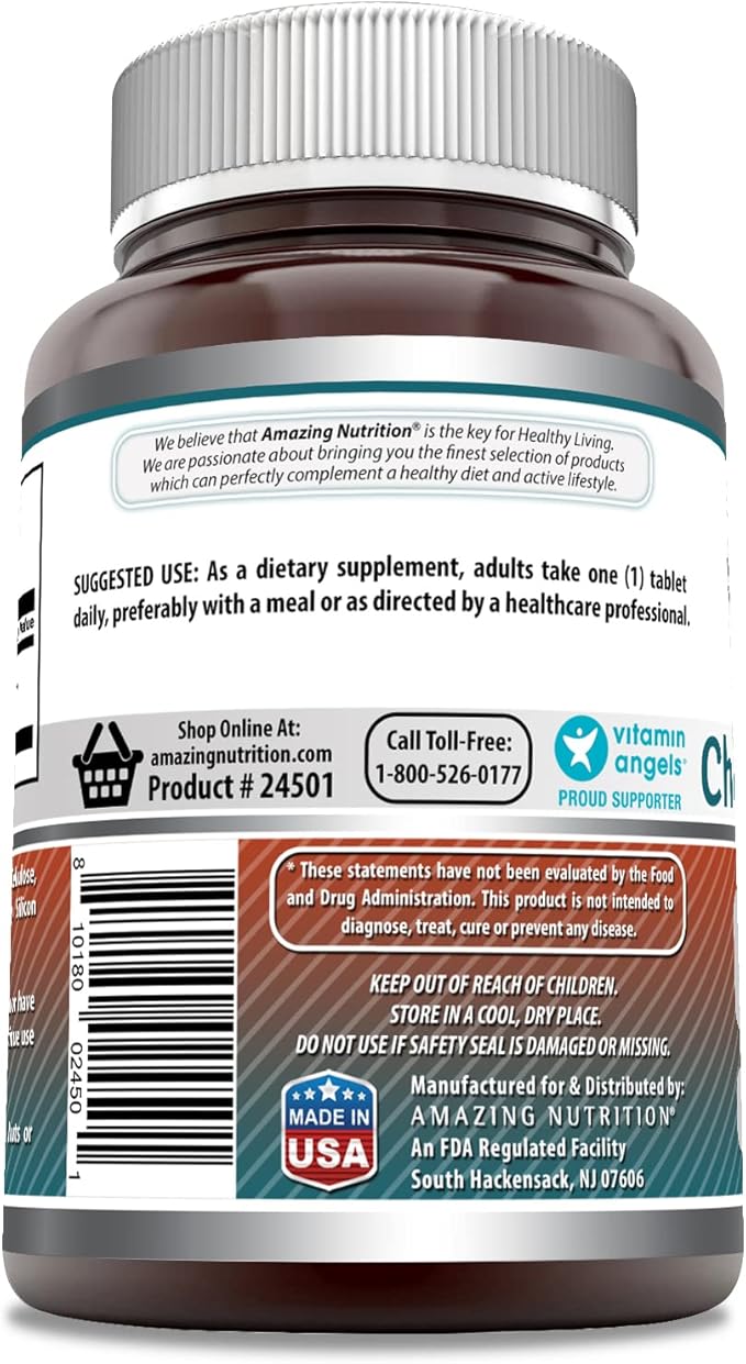 Amazing Formulas Choline Bitartrate Supplement | 650 Mg | 180 Tablets | Non-GMO | Gluten-Free | Made in USA