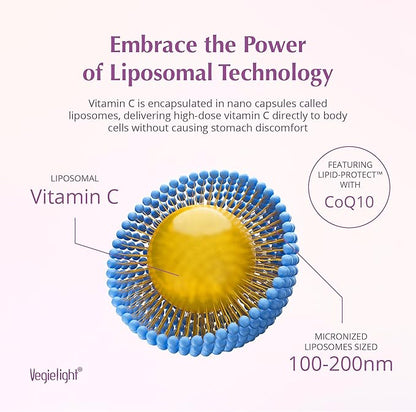 PassionC Liquid Liposomal Vitamin C 1000mg - Improved Formula with Lipid-Protect - True Encapsulation and Micronized for Superior Absorption, Great Pineapple Taste, non GMO - 30 Servings