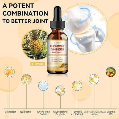 Liquid Vitamin D3 K2 + Glucosamine Chondroitin MSM