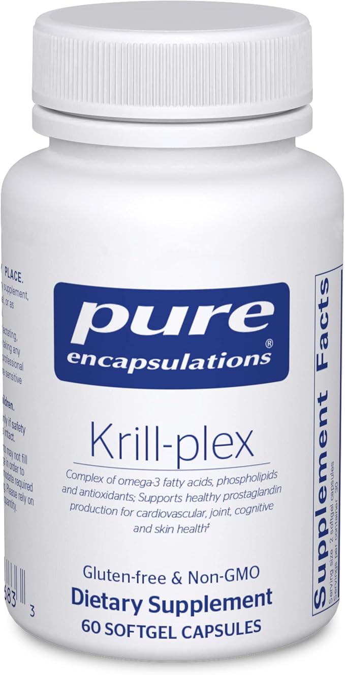 Pure Encapsulations Krill-Plex | Supports Menstrual Comfort, Heart Health, Joint Support, Cognitive Function and Skin Health | 60 Softgel Capsules