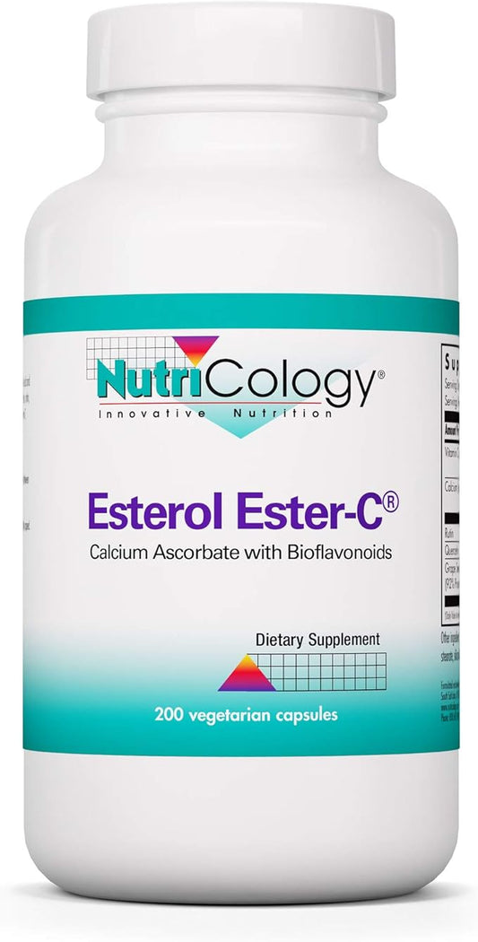 Nutricology Esterol Ester-C - Vitamin C 1350mg Supplement, Immune Support, Calcium Ascorbate with Bioflavonoids, Ascorbic Acid, Rutin, Quercetin, Vegan Capsules - 200 Count