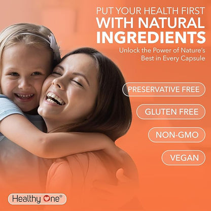 Healthy Immune - Boost Immune Response - Cold - Flu - Illness - Sickness - Virus - Antioxidants - Free Radicals - Builds Immunity - Elderberry - Echinacea - Vitamin C - Zinc - Garlic - 60 Count