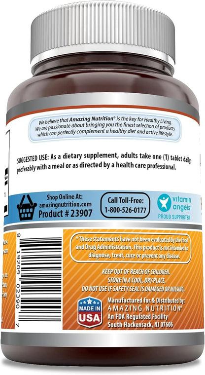 Amazing Formulas Vitamin B6 Pyridoxine 25mg Tablets Supplement | Non GMO | Gluten Free | Made in USA (500 Tablets)
