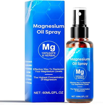 Magnesium Oil Spray, Magnesium Oil Skin & Body Extra Strength, 60Ml Pure Magnesium Chloride Oil Spray, Organic Natural Magnesium Spray, Easy to Absorb and Use