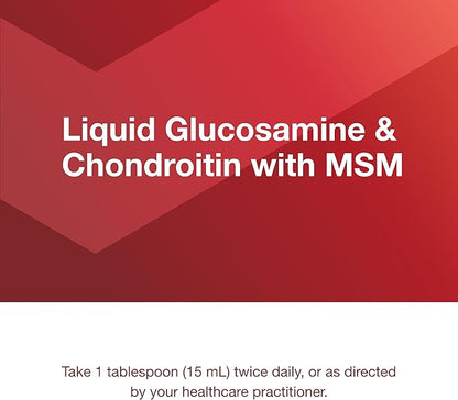 PROTOCOL FOR LIFE BALANCE Liquid Glucosamine & Chondroitin with MSM - Joint Support - Chondroitin MSM Supplement - Egg Free & Dairy Free - 16 fl oz